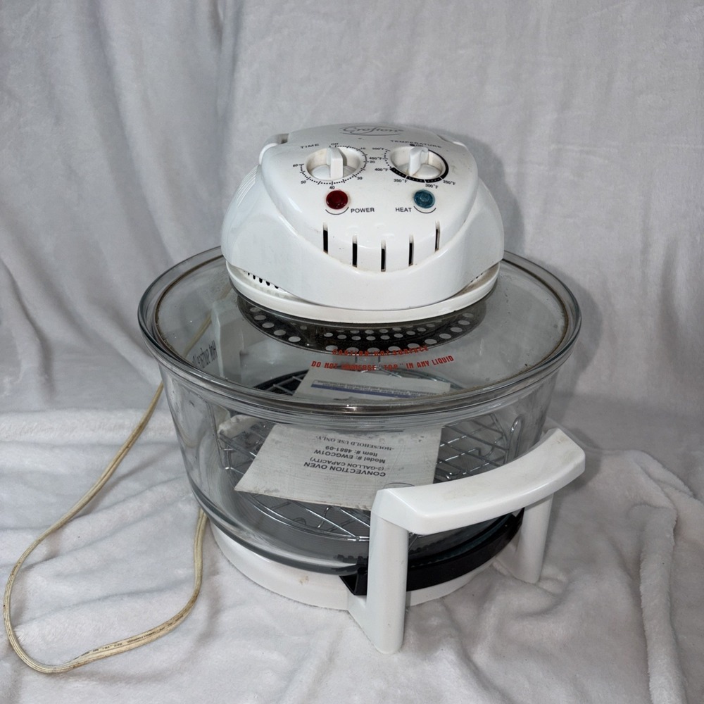 CROFTON Turbo Convection Oven 3 gallon‎ Glass 1300 Watt Cooks With Light !!!